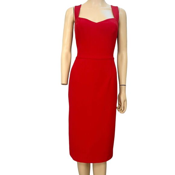 Dress the Population Dresses & Skirts - Dress The Population Nicole Sheath Dress Sweetheart Neck Crepe